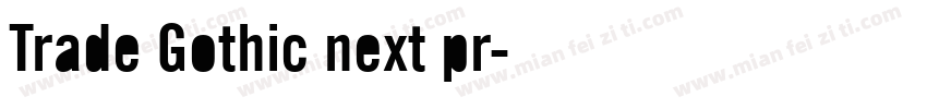 Trade Gothic next pr字体转换